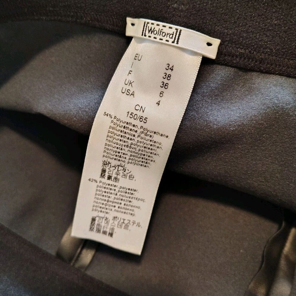 Wolford Womens Black Vegan Leather Crop Flare Pants Size 4 High Rise Minimalist - Picture 5 of 14